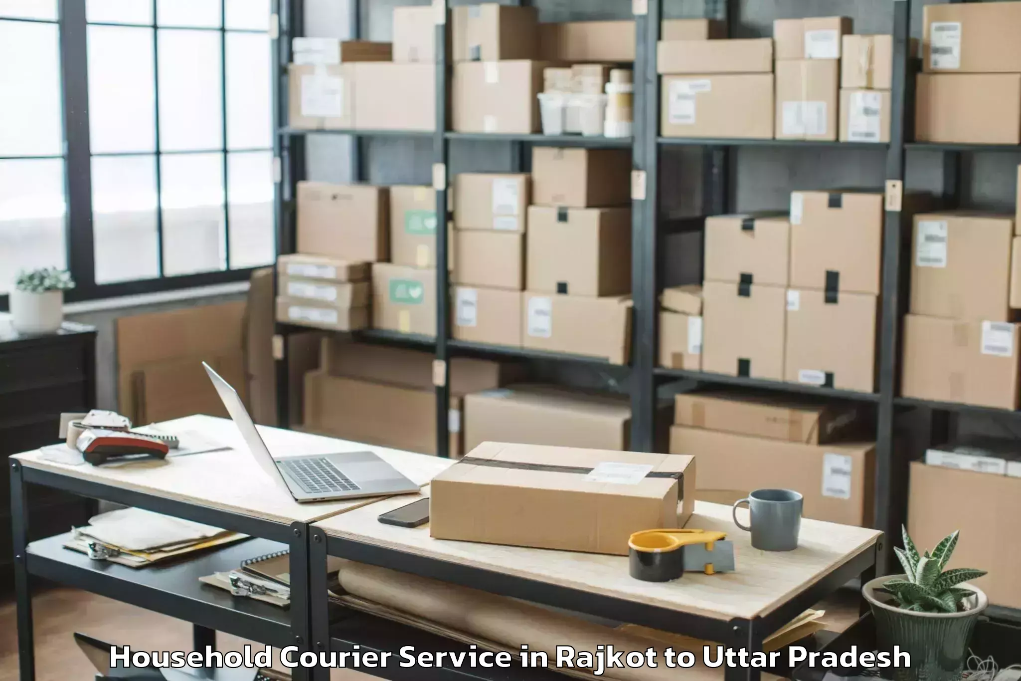 Reliable Rajkot to Mahavan Household Courier